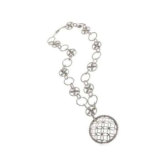 Pre Loved John Hardy Kawung Pierced Necklace in Sterling Silver with 50 mm Wide - Picture 8 of 8